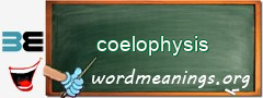 WordMeaning blackboard for coelophysis